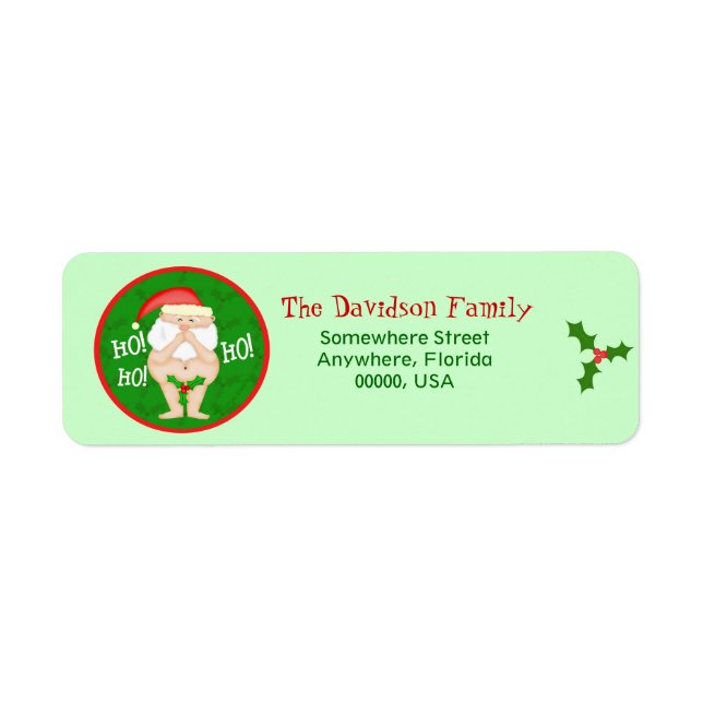 Custom Christmas Funny Return Address Labels (Front)