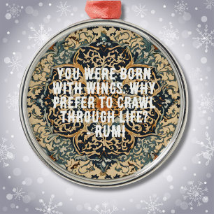 Custom Christmas Gifts for Daughter Persian Tile Metal Tree Decoration