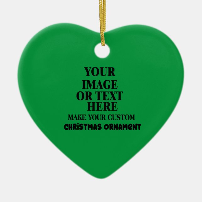 Custom Christmas Heart Personalised Ceramic Tree Decoration (Front)