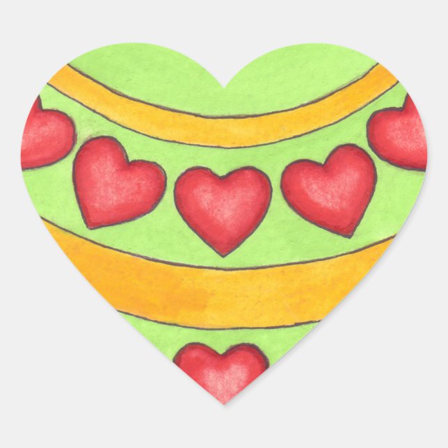 Custom Christmas Heart Sticker (Front)