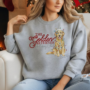 Custom Christmas Holiday Club Golden Retriever Sweatshirt