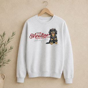 Custom Christmas Holiday Club Miniature Dachshund Sweatshirt