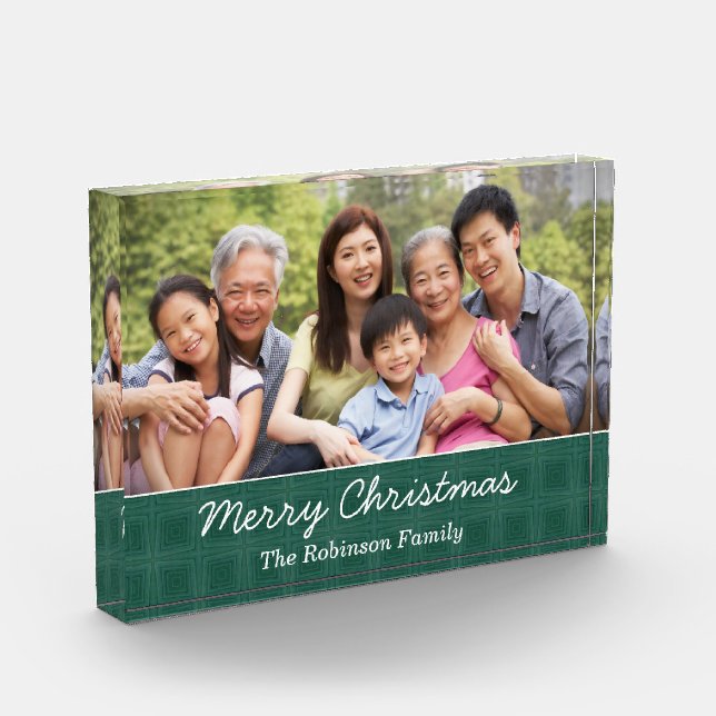 Custom Christmas Holiday Family Love Personalise Photo Block (Left)