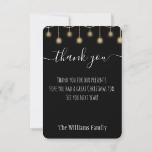 Custom Christmas Holiday Thank You Card