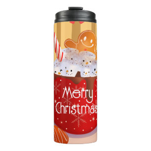 Custom Christmas Hot Chocolate Holiday Thermal Tumbler