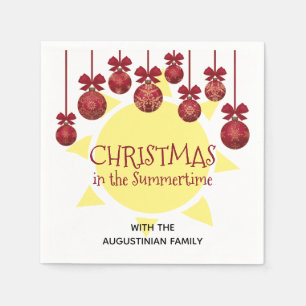 Custom CHRISTMAS IN THE SUMMERTIME Napkin