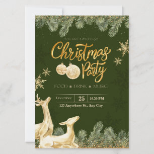 Custom christmas invitations, xmas party invitation