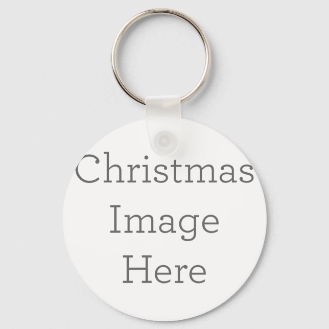 Metal Circle Keychain, 5.08 cm (Front)