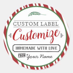 Custom Christmas Labels Perfect for Homemade Gift