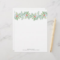 Custom Christmas Letterhead Design Festive