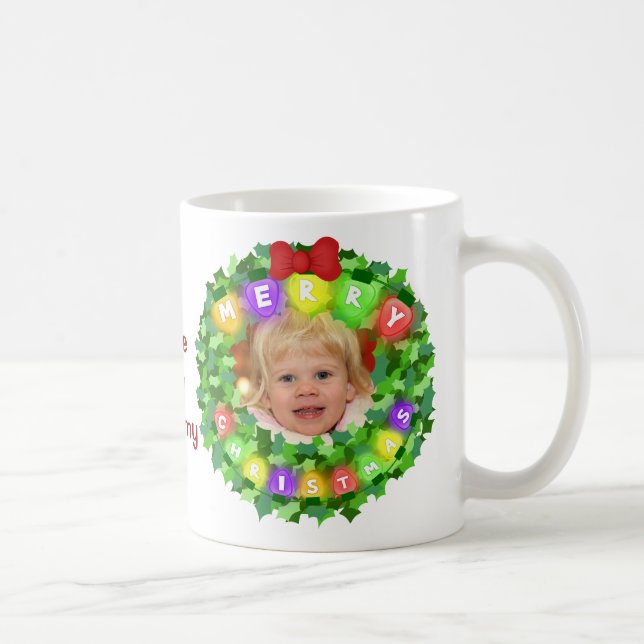 Custom Christmas Love Glass Coffee Mug (Right)