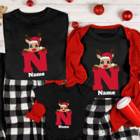 Custom Christmas Monogram With Name Funny Pajama