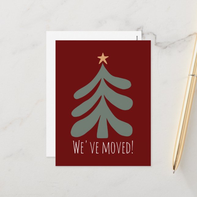 Custom Christmas moving postcards for new address (Front/Back In Situ)