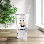 Custom christmas   Name & Snowman Face    Acrylic  Tumbler<br><div class="desc">Custom christmas Name & Snowman Face Acrylic Tumbler, Custom name and snow man face acrylic tumbler glasses. Personalizable drinkware for home, for chrismas, for holiday family, companions, wedding youngster's, single girl, pre-wedding party, Birthday, Occasion, sweet 16, gathering, get-together, business occasion, office and that's only the tip of the iceberg. Fun...</div>