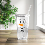 Custom christmas   Name & Snowman Face    Acrylic  Tumbler<br><div class="desc">Custom christmas Name & Snowman Face Acrylic Tumbler, Custom name and snow man face acrylic tumbler glasses. Personalizable drinkware for home, for chrismas, for holiday family, companions, wedding youngster's, single girl, pre-wedding party, Birthday, Occasion, sweet 16, gathering, get-together, business occasion, office and that's only the tip of the iceberg. Fun...</div>