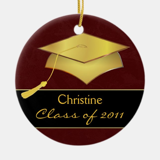 Custom Christmas Ornament - Graduation Gift (Front)