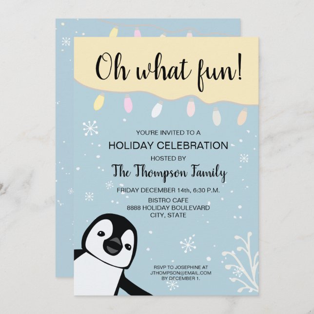 Custom | Christmas Party Holiday Celebration | Fun Invitation (Front/Back)