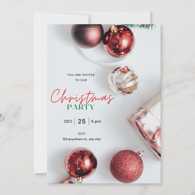  Custom Christmas Party Invite! Invitation (Front)