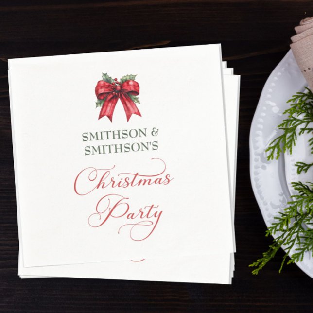 Custom Christmas Party Paper Napkin (Christmas party napkins)