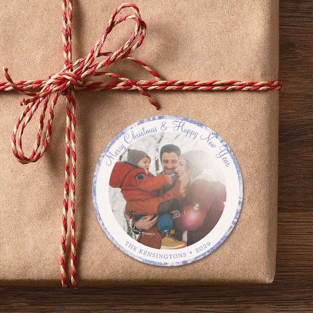 Custom Christmas Photo Sticker - Personalise Text (Custom Christmas Photo Sticker - Personalize Text)
