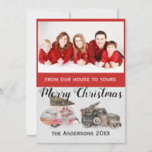 custom Christmas photo toy truck and trailer