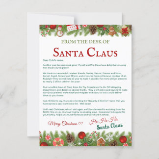 Custom Christmas Postcard from Santa | Personalise