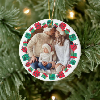 Custom Christmas presents Ceramic Tree Decoration