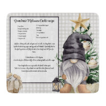Custom Christmas Recipe Keepsake Watercolor Gnome