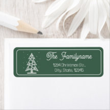 Custom Christmas Return Address Label