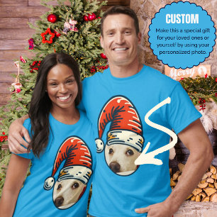 Custom Christmas Santa Personalised Photo T-Shirt