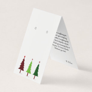 Custom Christmas Self-Stand Earring Display Cards