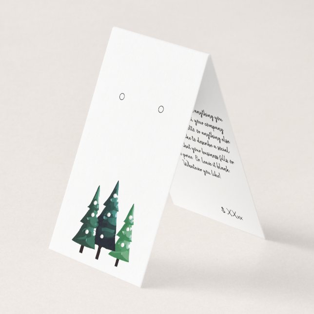 Custom Christmas Self-Stand Earring Display Cards (Front)