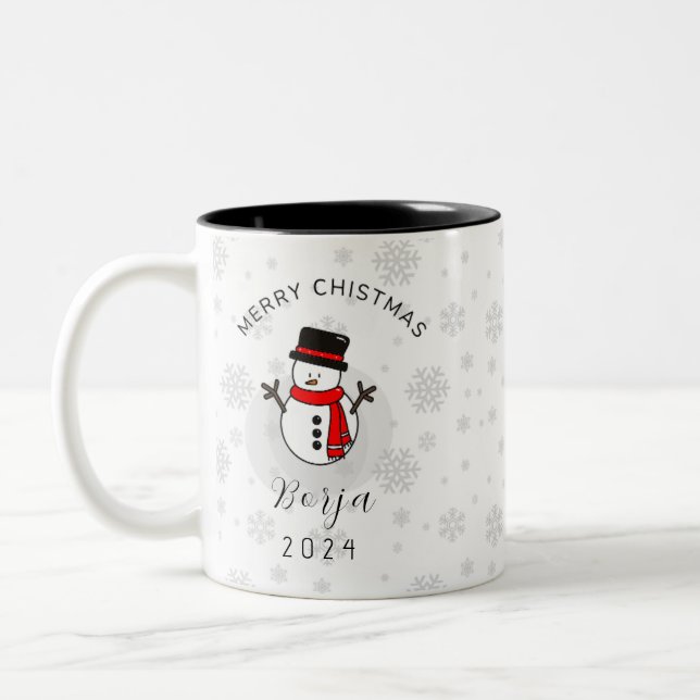 Custom Christmas Snowdoll Cup (Left)