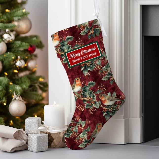 Custom Christmas Stocking Personalised Watercolor  (Custom Christmas Stocking Personalized Watercolor Holiday)
