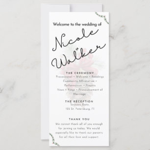 Custom Christmas theme wedding program
