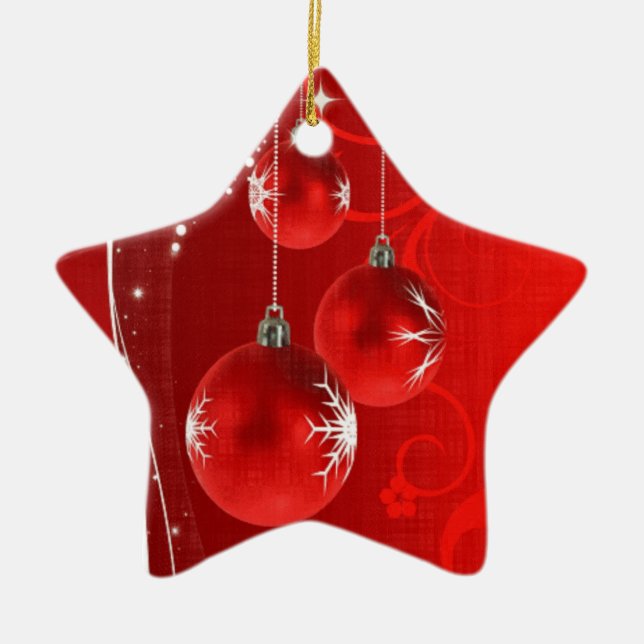 CUSTOM CHRISTMAS TREE CERAMIC TREE DECORATION (Front)
