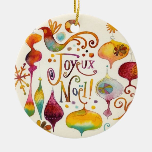 CUSTOM CHRISTMAS TREE CERAMIC TREE DECORATION (Front)