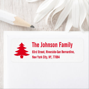 Custom Christmas Tree Holiday DIY Return Address