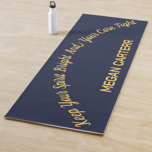 Custom Christmas Twilight Shimmer Starlight Gold Yoga Mat