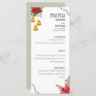 Custom Christmas wedding menu