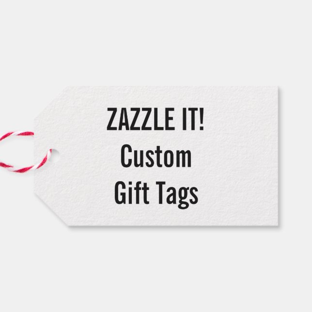 Custom Christmas White Gift Tag Blank Template (Back Horizontal)