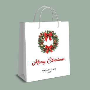 Custom Christmas wreath bag with elegant design 