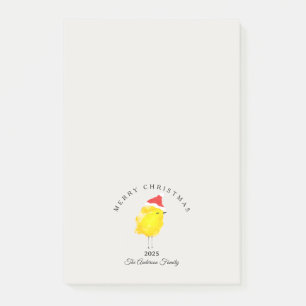 Custom Christmas yellow chicken chick santa Post-it Notes