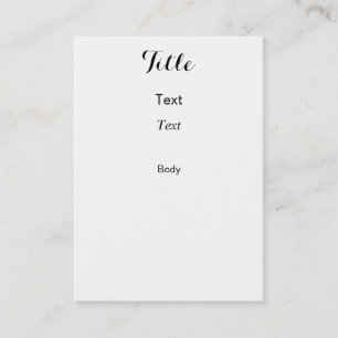 Custom Chubby 3.5 x 2.5 business card vertical
