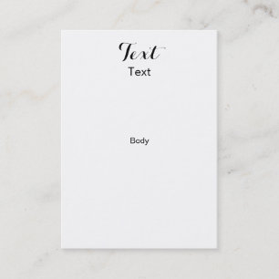 Custom Chubby 3.5 x 2.5 business card vertical