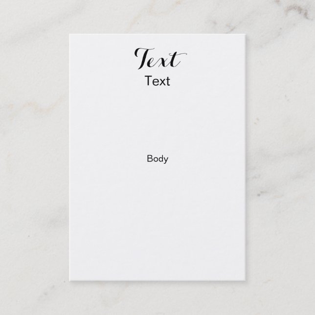 Custom Chubby 3.5 x 2.5 business card vertical (Front)