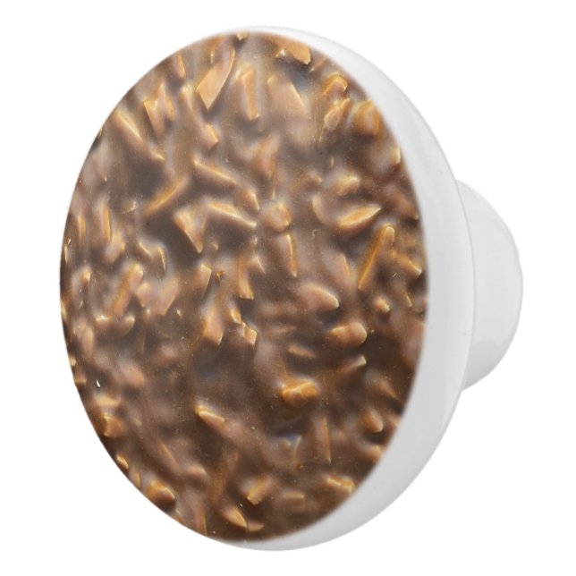 Custom Chunky Chocolate Ceramic Knob (Right)