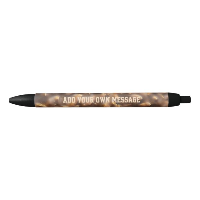 Custom Chunky Chocolate Custom Text Black Ink Pen (Front)