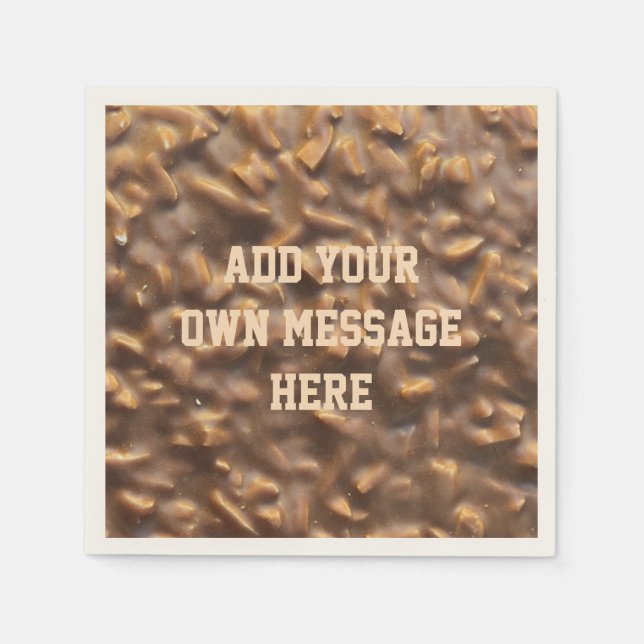 Custom Chunky Chocolate Custom Text Napkin (Front)
