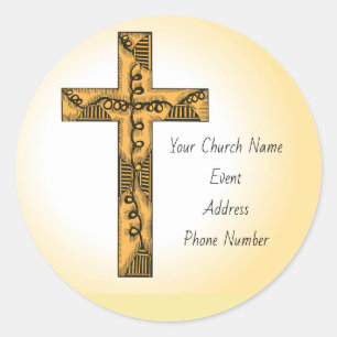 Custom Church Event Classic Round Sticker
